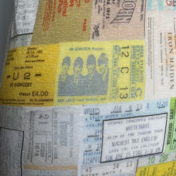 Printed Artwork Blue Label Made In Italy Linen Tickets Posters Tank Top Tee Smal - Picture 5 of 14